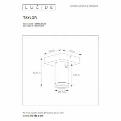 Lucide TAYLOR Deckenstrahler LED Schwarz, 1-flammig 9 Lucide TAYLOR Deckenstrahler LED Schwarz, 1-flammig -LED Leuchten Verkäufe lucide taylor deckenstrahler 09930 05 30 4