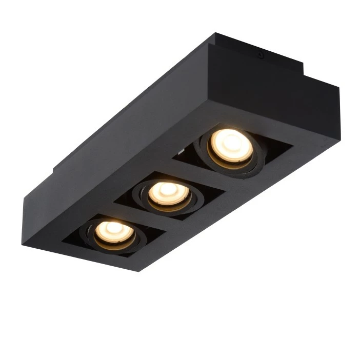 Lucide XIRAX Deckenspot LED Schwarz, 3-flammig 5 Lucide XIRAX Deckenspot LED Schwarz, 3-flammig – Bild 5