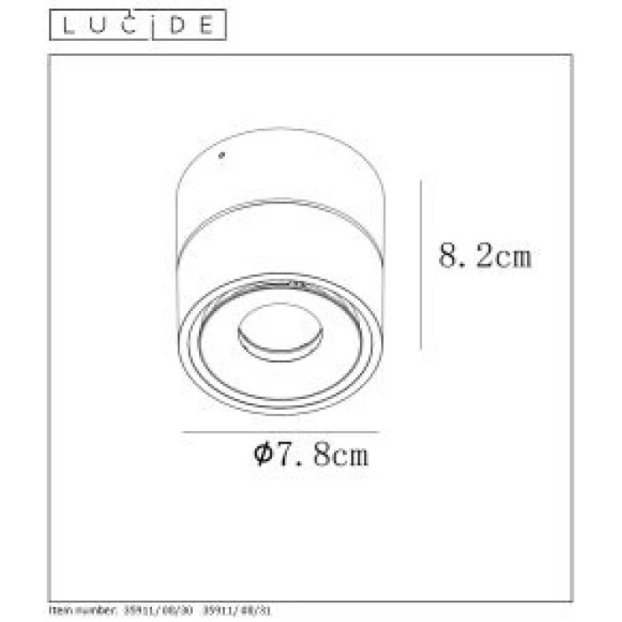 Lucide YUMIKO Deckenspot LED Schwarz, 1-flammig 4 Lucide YUMIKO Deckenspot LED Schwarz, 1-flammig – Bild 4