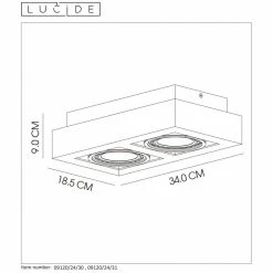 Lucide ZEFIX Deckenstrahler LED Schwarz, 2-flammig -LED Leuchten Verkäufe lucide zefix deckenstrahler 09120 24 30 6