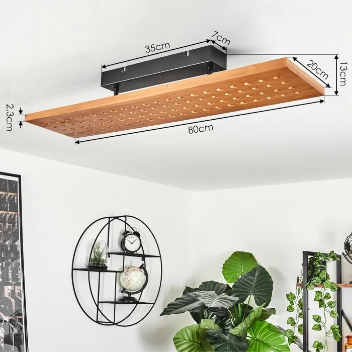 Hofstein Luturula Deckenleuchte LED Schwarz, 1-flammig 4 Hofstein Luturula Deckenleuchte LED Schwarz, 1-flammig – Bild 4