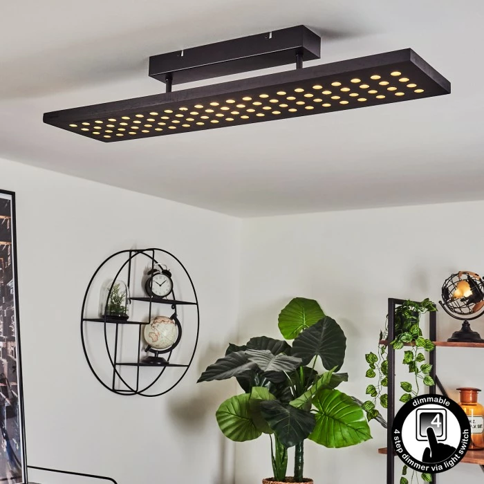 Hofstein Luturula Deckenleuchte LED Schwarz, 1-flammig 1 Hofstein Luturula Deckenleuchte LED Schwarz, 1-flammig