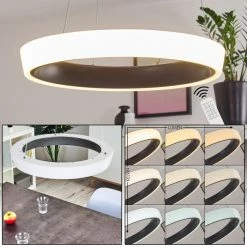 Hofstein Mackay Deckenleuchte LED Anthrazit, Weiß, 1-flammig, Fernbedienung