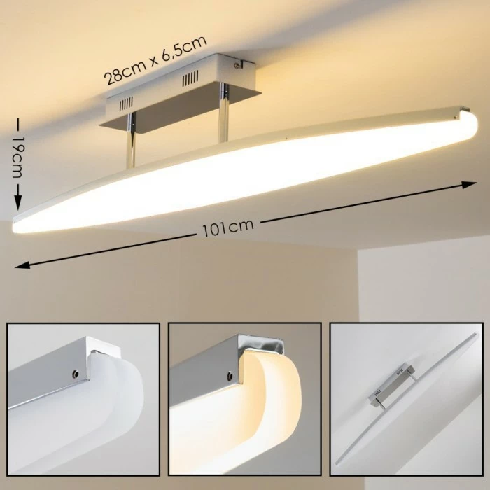 Brilliant Leuchten Madoc Deckenleuchte LED Chrom, 1-flammig 2 Brilliant Leuchten Madoc Deckenleuchte LED Chrom, 1-flammig – Bild 2