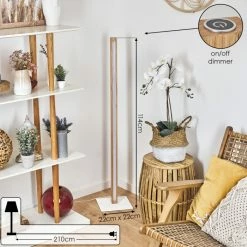 Hofstein Madou Stehleuchte LED Weiß, Holz hell, 1-flammig -LED Leuchten Verkäufe madou stehleuchte h3564561 3