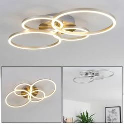 Hofstein Malanje Deckenleuchte LED Nickel-Matt, 4-flammig