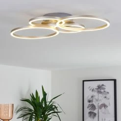 Hofstein Malanje Deckenleuchte LED Nickel-Matt, 4-flammig -LED Leuchten Verkäufe malanje deckenleuchte h3374849 12