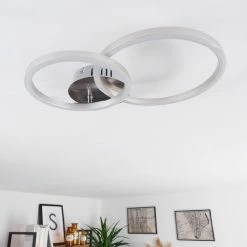 Hofstein Malanje Deckenleuchte LED Nickel-Matt, 2-flammig 23 Hofstein Malanje Deckenleuchte LED Nickel-Matt, 2-flammig -LED Leuchten Verkäufe malanje deckenleuchte h3381618 10