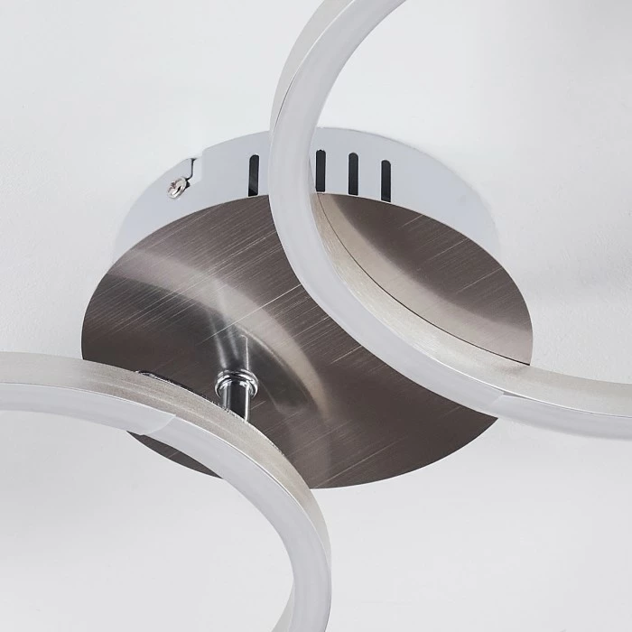 Hofstein Malanje Deckenleuchte LED Nickel-Matt, 2-flammig 3 Hofstein Malanje Deckenleuchte LED Nickel-Matt, 2-flammig – Bild 3