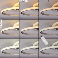 Hofstein Manzanales  Deckenleuchte LED Chrom, 1-flammig, Fernbedienung -LED Leuchten Verkäufe manzanales deckenleuchte h3381403 1