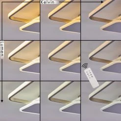 Hofstein Manzanales  Deckenleuchte LED Chrom, 1-flammig, Fernbedienung -LED Leuchten Verkäufe manzanales deckenleuchte h3381434 1