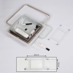 Hofstein Manzanales  Deckenleuchte LED Chrom, 1-flammig, Fernbedienung -LED Leuchten Verkäufe manzanales deckenleuchte h3381434 3