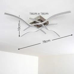 Hofstein Mapleton Deckenleuchte LED Nickel-Matt, 4-flammig 19 Hofstein Mapleton Deckenleuchte LED Nickel-Matt, 4-flammig -LED Leuchten Verkäufe mapleton deckenleuchte h3009574 1