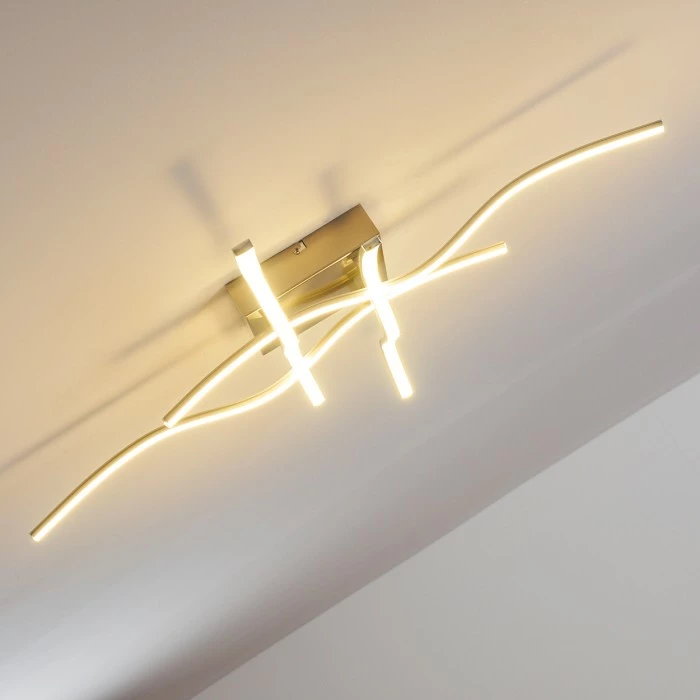 Hofstein Mapleton Deckenleuchte LED Nickel-Matt, 4-flammig 9 Hofstein Mapleton Deckenleuchte LED Nickel-Matt, 4-flammig – Bild 9