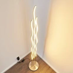 Hofstein Mapleton Stehleuchte LED Nickel-Matt, 3-flammig, Fernbedienung -LED Leuchten Verkäufe mapleton stehleuchte h3009567 3