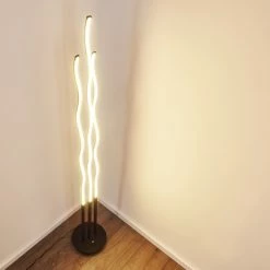 Hofstein Mapleton Stehleuchte LED Schwarz, 3-flammig, Fernbedienung -LED Leuchten Verkäufe mapleton stehleuchte h3271278 do2 5