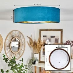 Hofstein Maripi Deckenleuchte LED Blau, Gold, 1-flammig -LED Leuchten Verkäufe maripi deckenleuchte h3460054 3