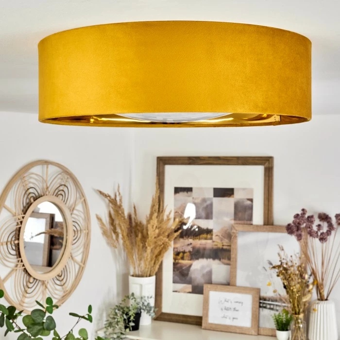 Hofstein Maripi Deckenleuchte LED Gelb, Gold, 1-flammig 2 Hofstein Maripi Deckenleuchte LED Gelb, Gold, 1-flammig – Bild 2