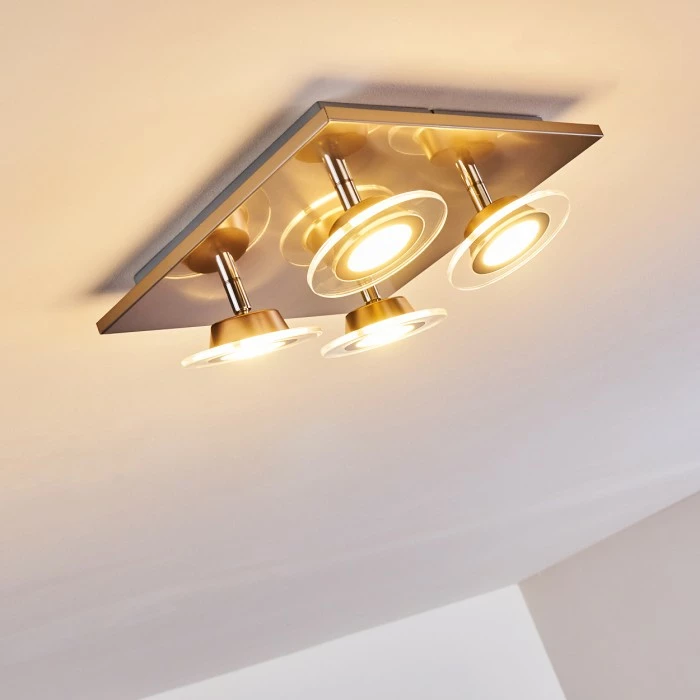 Leuchten Direkt Marsen Deckenleuchte LED Nickel-Matt, 4-flammig, Fernbedienung, Farbwechsler 3 Leuchten Direkt Marsen Deckenleuchte LED Nickel-Matt, 4-flammig, Fernbedienung, Farbwechsler – Bild 3