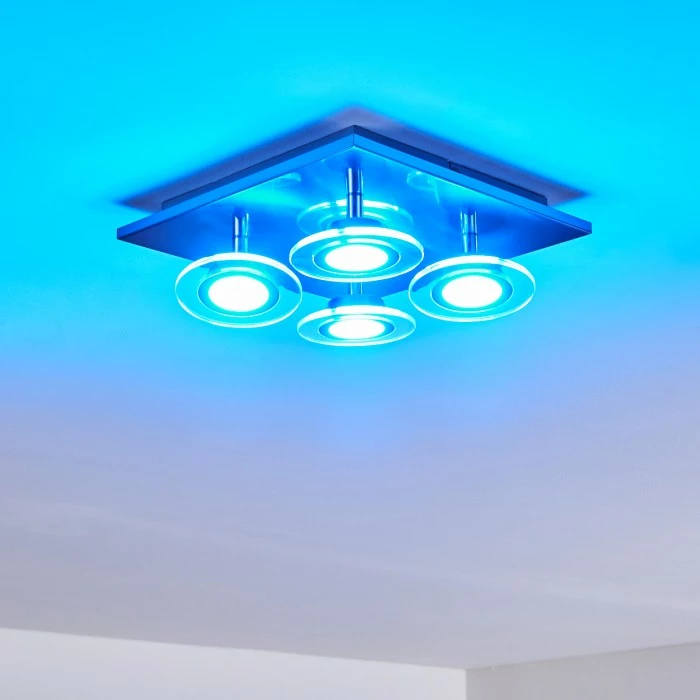 Leuchten Direkt Marsen Deckenleuchte LED Nickel-Matt, 4-flammig, Fernbedienung, Farbwechsler 6 Leuchten Direkt Marsen Deckenleuchte LED Nickel-Matt, 4-flammig, Fernbedienung, Farbwechsler – Bild 6