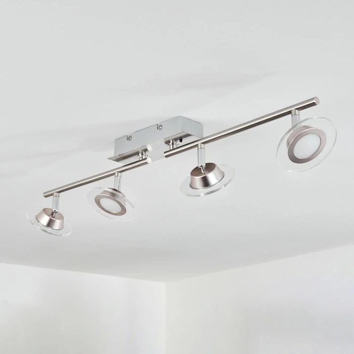 Hofstein Marsen Deckenleuchte LED Nickel-Matt, Chrom, 4-flammig, Fernbedienung, Farbwechsler 8 Hofstein Marsen Deckenleuchte LED Nickel-Matt, Chrom, 4-flammig, Fernbedienung, Farbwechsler – Bild 8