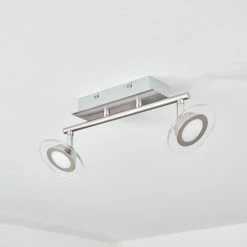 Hofstein Marsen Deckenleuchte LED Nickel-Matt, Chrom, 2-flammig, Fernbedienung, Farbwechsler 19 Hofstein Marsen Deckenleuchte LED Nickel-Matt, Chrom, 2-flammig, Fernbedienung, Farbwechsler -LED Leuchten Verkäufe marsen deckenleuchte h3580196 7