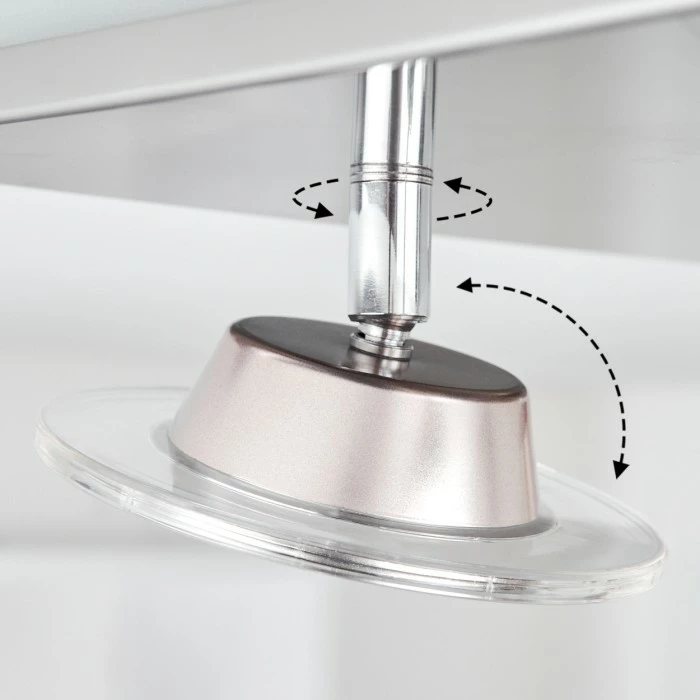 Hofstein Marsen Deckenleuchte LED Nickel-Matt, 4-flammig, Fernbedienung, Farbwechsler 3 Hofstein Marsen Deckenleuchte LED Nickel-Matt, 4-flammig, Fernbedienung, Farbwechsler – Bild 3