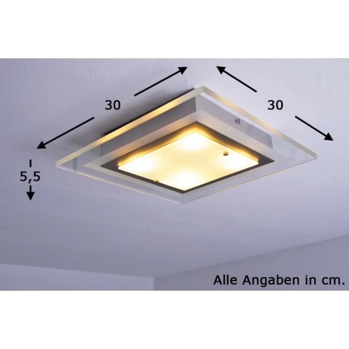 Masterlight Deckenleuchte LED Nickel-Matt, 4-flammig 2 Masterlight Deckenleuchte LED Nickel-Matt, 4-flammig – Bild 2