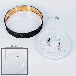 Hofstein Meldal Deckenleuchte LED Weiß, 2-flammig, Fernbedienung, Farbwechsler -LED Leuchten Verkäufe meldal deckenleuchte h3418611 4