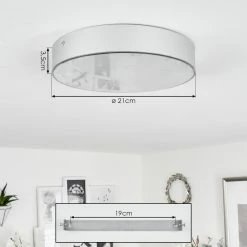 Hofstein Mentque Deckenleuchte LED Silber, 1-flammig -LED Leuchten Verkäufe mentque deckenleuchte h3651773 3