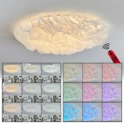 Hofstein Messejana Deckenleuchte LED Weiß, 1-flammig, Fernbedienung, Farbwechsler