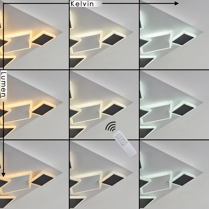 Hofstein Minichu Deckenleuchte LED Weiß, 1-flammig, Fernbedienung 2 Hofstein Minichu Deckenleuchte LED Weiß, 1-flammig, Fernbedienung – Bild 2