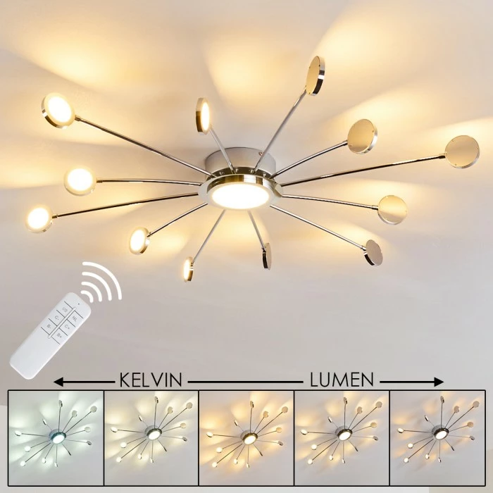 Hofstein Mirror Deckenleuchte LED Chrom, 1-flammig, Fernbedienung 29 Hofstein Mirror Deckenleuchte LED Chrom, 1-flammig, Fernbedienung – Bild 29