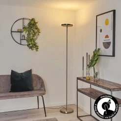 Hofstein Mjoelby Deckenfluter LED Nickel-Matt, 1-flammig