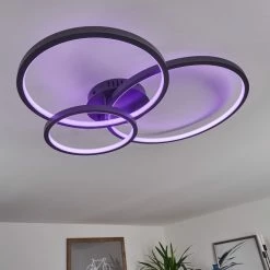 Hofstein Moemoto Deckenleuchte LED Anthrazit, 1-flammig, Fernbedienung -LED Leuchten Verkäufe moemoto deckenleuchte h3384831 10