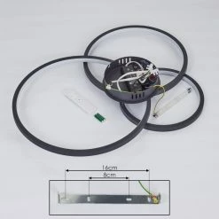 Hofstein Moemoto Deckenleuchte LED Anthrazit, 1-flammig, Fernbedienung -LED Leuchten Verkäufe moemoto deckenleuchte h3384831 4