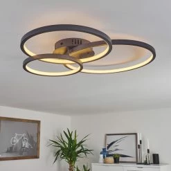 Hofstein Moemoto Deckenleuchte LED Anthrazit, 1-flammig, Fernbedienung -LED Leuchten Verkäufe moemoto deckenleuchte h3384831 6