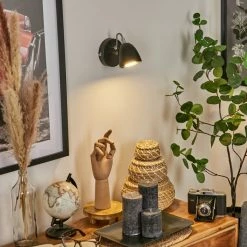 Hofstein Moesdorf Wandleuchte LED Nickel-Matt, Schwarz, 1-flammig -LED Leuchten Verkäufe moesdorf wandleuchte h3610596 12