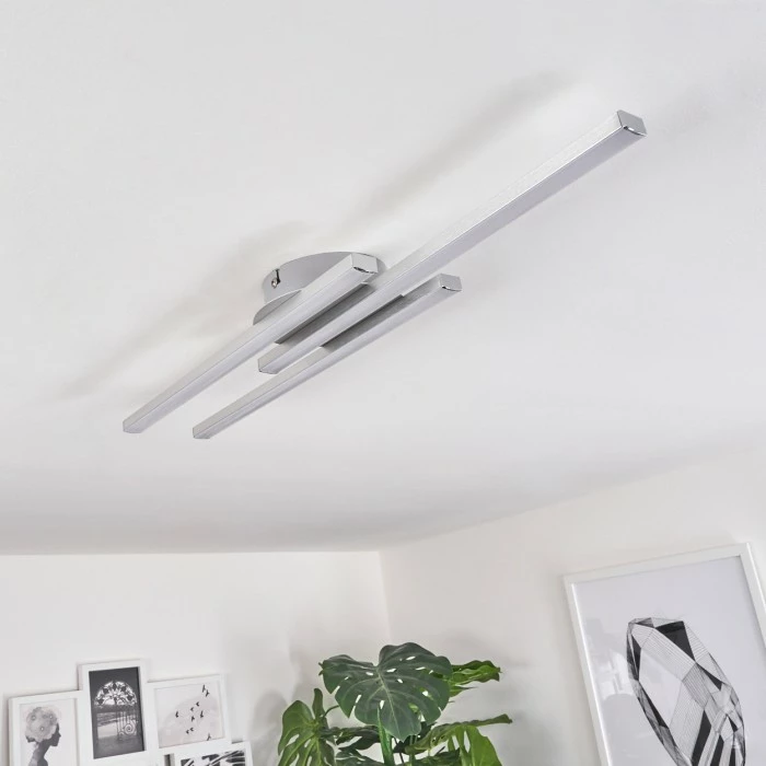 Hofstein Mohlin Deckenleuchte LED Nickel-Matt, 3-flammig 12 Hofstein Mohlin Deckenleuchte LED Nickel-Matt, 3-flammig – Bild 12