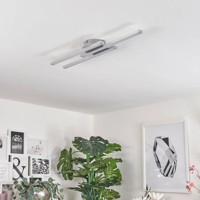 Hofstein Mohlin Deckenleuchte LED Nickel-Matt, 3-flammig 13 Hofstein Mohlin Deckenleuchte LED Nickel-Matt, 3-flammig – Bild 13