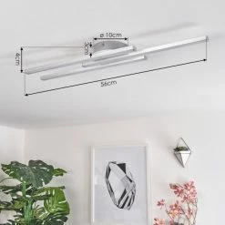 Hofstein Mohlin Deckenleuchte LED Nickel-Matt, 3-flammig 16 Hofstein Mohlin Deckenleuchte LED Nickel-Matt, 3-flammig -LED Leuchten Verkäufe mohlin deckenleuchte h3446560 3