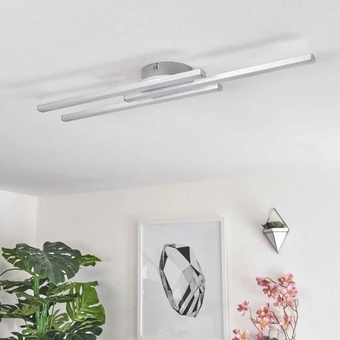 Hofstein Mohlin Deckenleuchte LED Nickel-Matt, 3-flammig 10 Hofstein Mohlin Deckenleuchte LED Nickel-Matt, 3-flammig – Bild 10