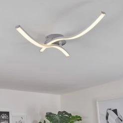 Hofstein Mohlin Deckenleuchte LED Nickel-Matt, Chrom, 2-flammig 19 Hofstein Mohlin Deckenleuchte LED Nickel-Matt, Chrom, 2-flammig -LED Leuchten Verkäufe mohlin deckenleuchte h3446676 6