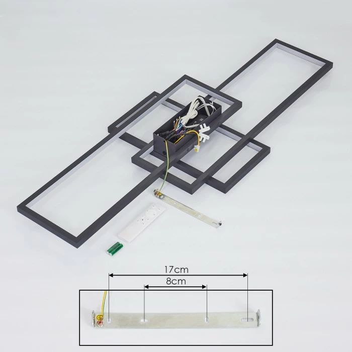 Hofstein Momahaki Deckenleuchte LED Anthrazit, 1-flammig, Fernbedienung 5 Hofstein Momahaki Deckenleuchte LED Anthrazit, 1-flammig, Fernbedienung – Bild 5