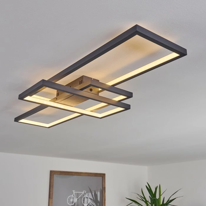 Hofstein Momahaki Deckenleuchte LED Anthrazit, 1-flammig, Fernbedienung 7 Hofstein Momahaki Deckenleuchte LED Anthrazit, 1-flammig, Fernbedienung – Bild 7