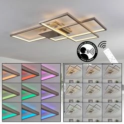 Hofstein Momahaki Deckenleuchte LED Chrom, 1-flammig, Fernbedienung