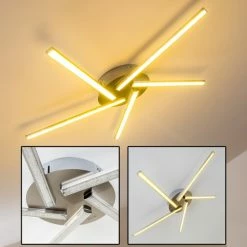 Hofstein Moncton Deckenleuchte LED Nickel-Matt, 1-flammig