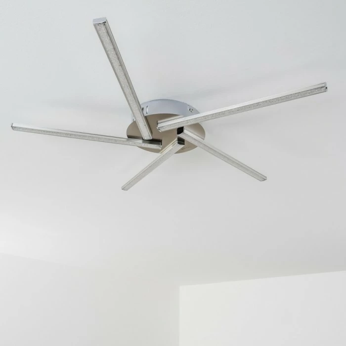 Hofstein Moncton Deckenleuchte LED Nickel-Matt, 1-flammig 17 Hofstein Moncton Deckenleuchte LED Nickel-Matt, 1-flammig – Bild 17