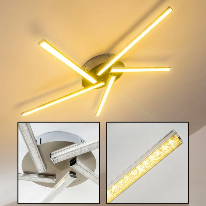 Hofstein Moncton Deckenleuchte LED Nickel-Matt, 1-flammig 3 Hofstein Moncton Deckenleuchte LED Nickel-Matt, 1-flammig – Bild 3