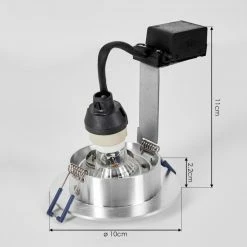 Hofstein Monthois Einbauleuchte LED Nickel-Matt, Chrom, 1-flammig -LED Leuchten Verkäufe monthois einbauleuchte h3618400 3